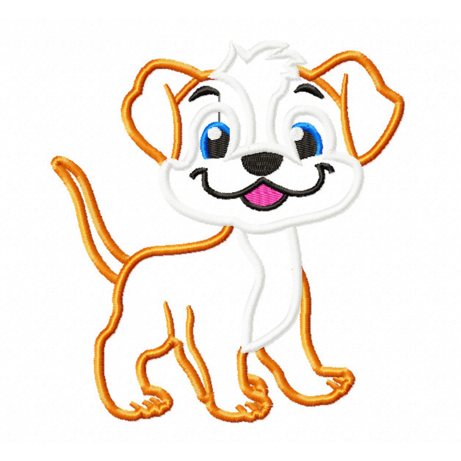 Cure Dog applique embroidery design