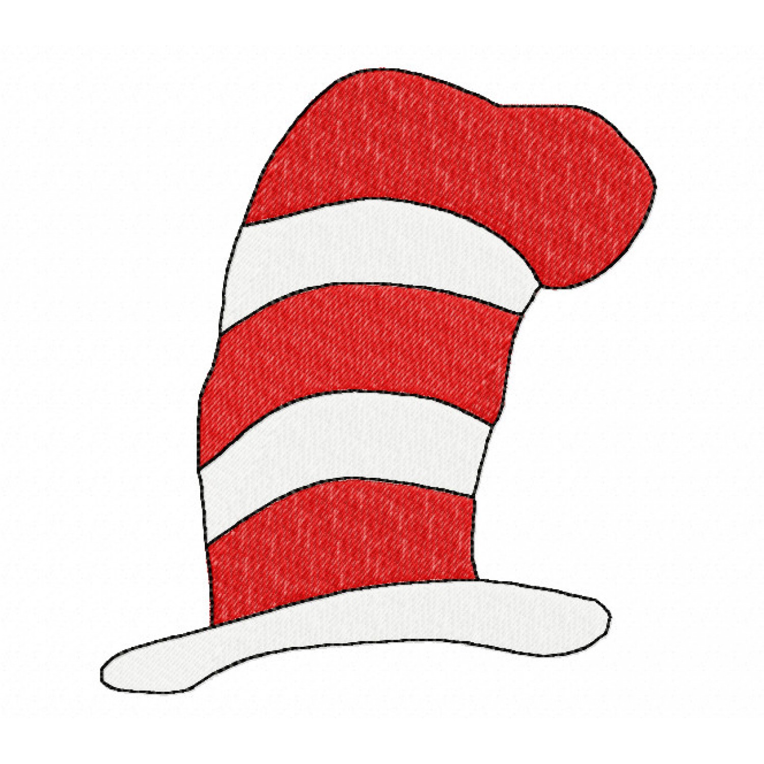 Funny Cat Hat Character Embroidery Design