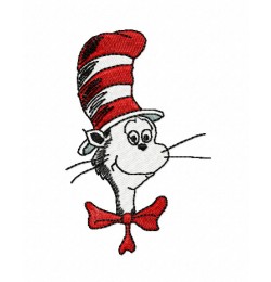 Cartoon Cat Hat Embroidery Design