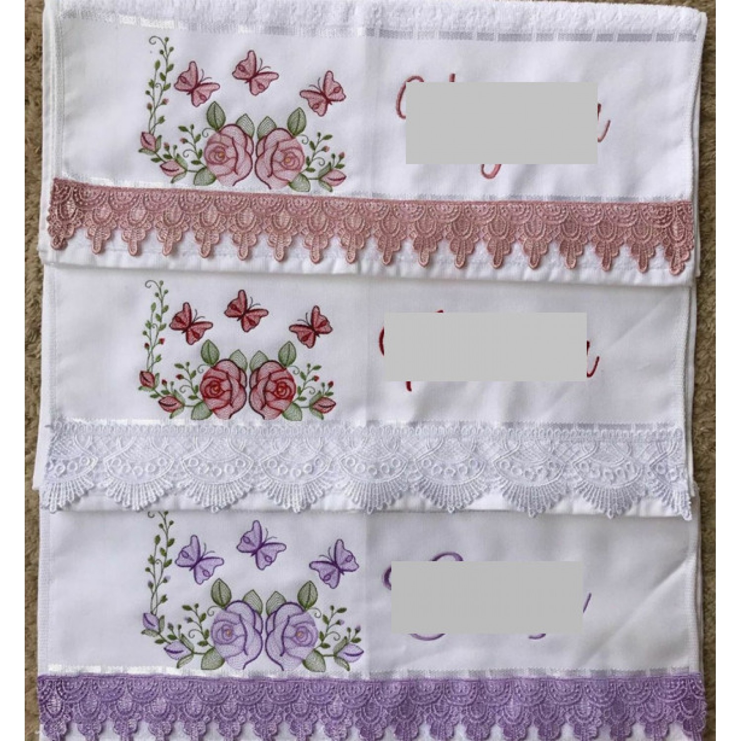 Romantic Butterfly Rose Embroidery Design