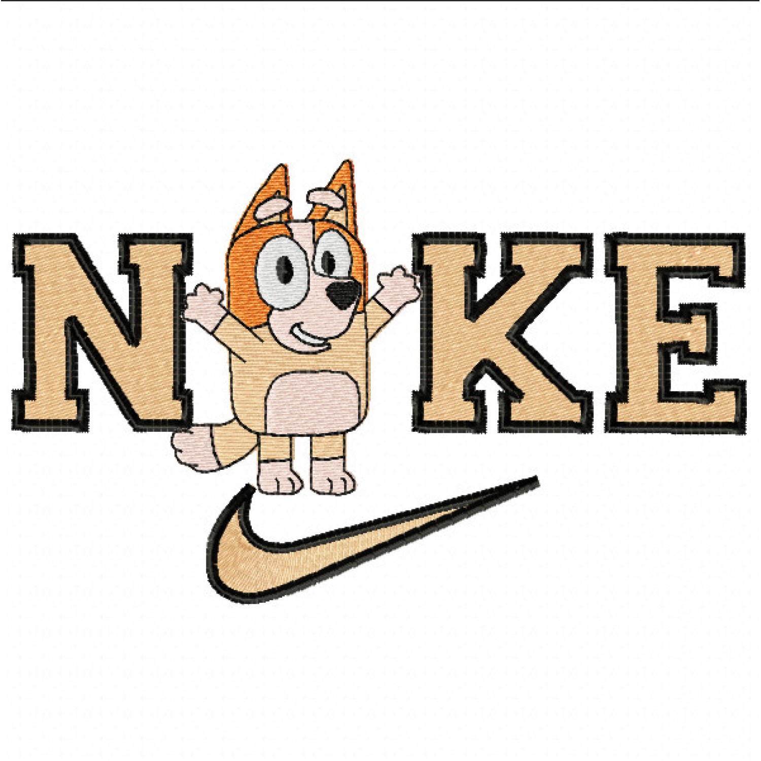 Cartoon Dog Sport Embroidery Design