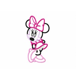 Cute Cartoon Mouse Applique Embroidery Design