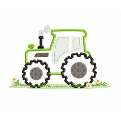 Tractor applique Embroidery Design 5 Sizes