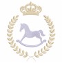 Royal Rocking Horse Embroidery Design 4 Sizes