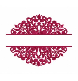 Damask split Embroidery Design