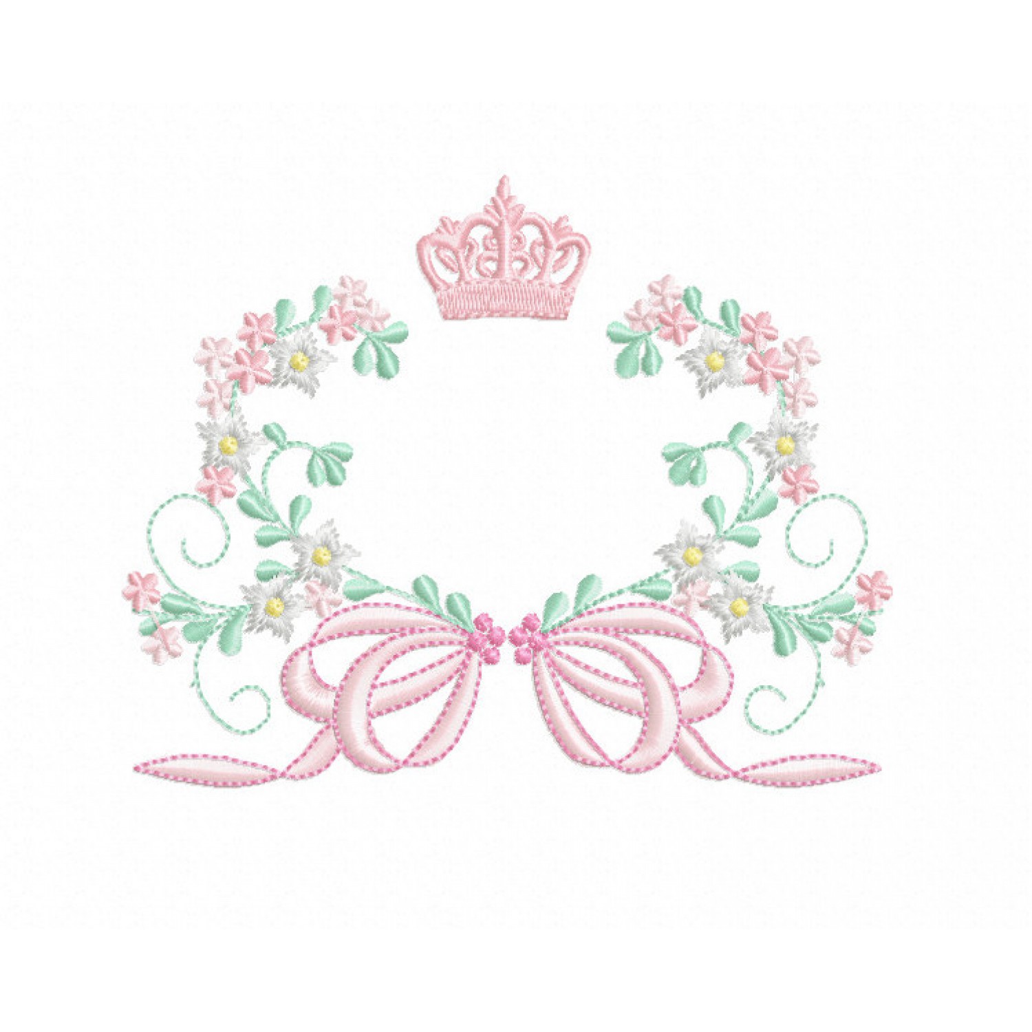 Flower frame Embroidery Design