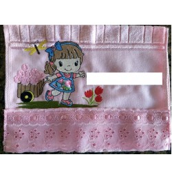 Girl roses Embroidery Design