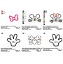 6 Cartoon Mouse Couple Embroidery Design