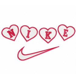 Sweet Hearts Embroidery Design 5 Sizes