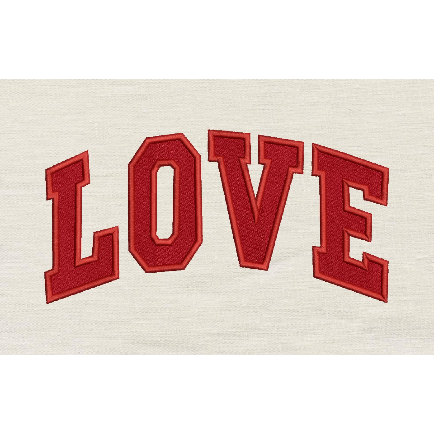 Love Applique Embroidery Design 4 sizes
