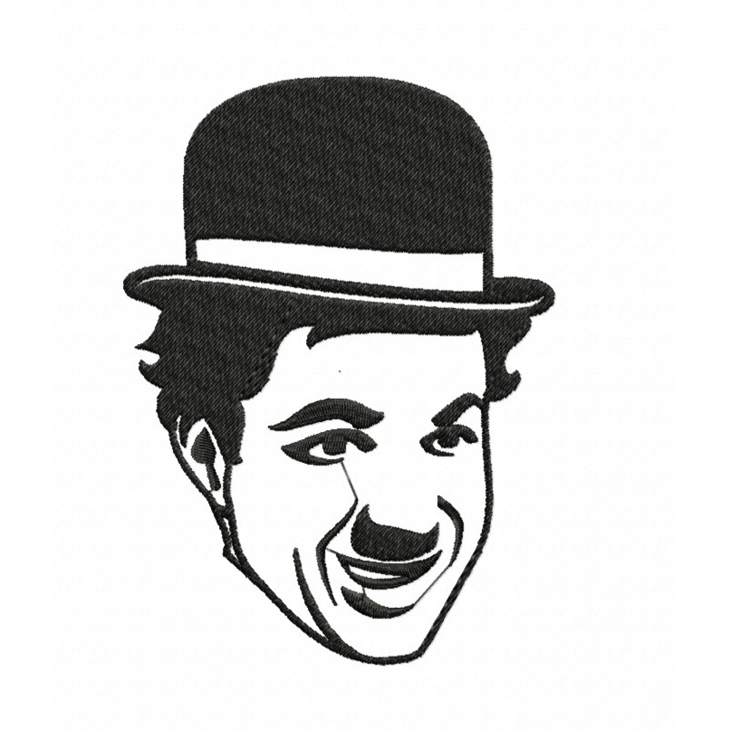 Vintage Funny Man Face Embroidery Design