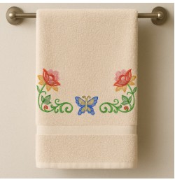 Cute Floral Butterfly Embroidery Design