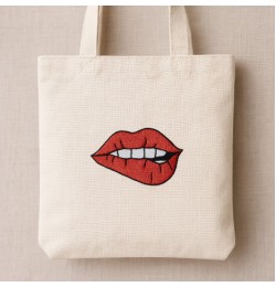 Lips Embroidery Design
