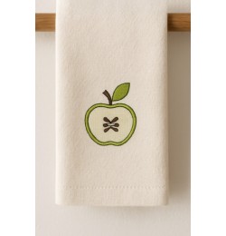 Half Apple Embroidery Design