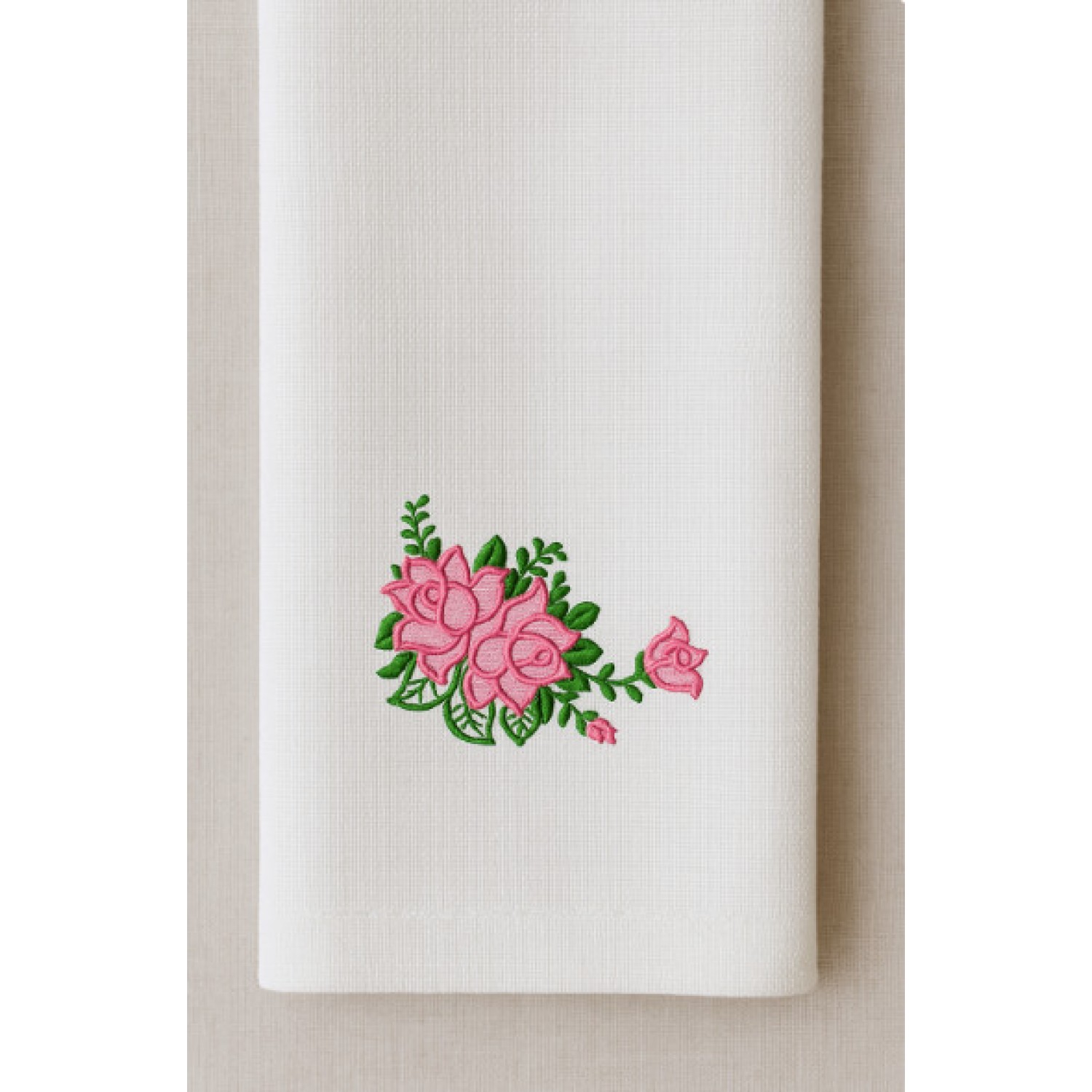 Cute Pink Rose Bouquet Embroidery Design