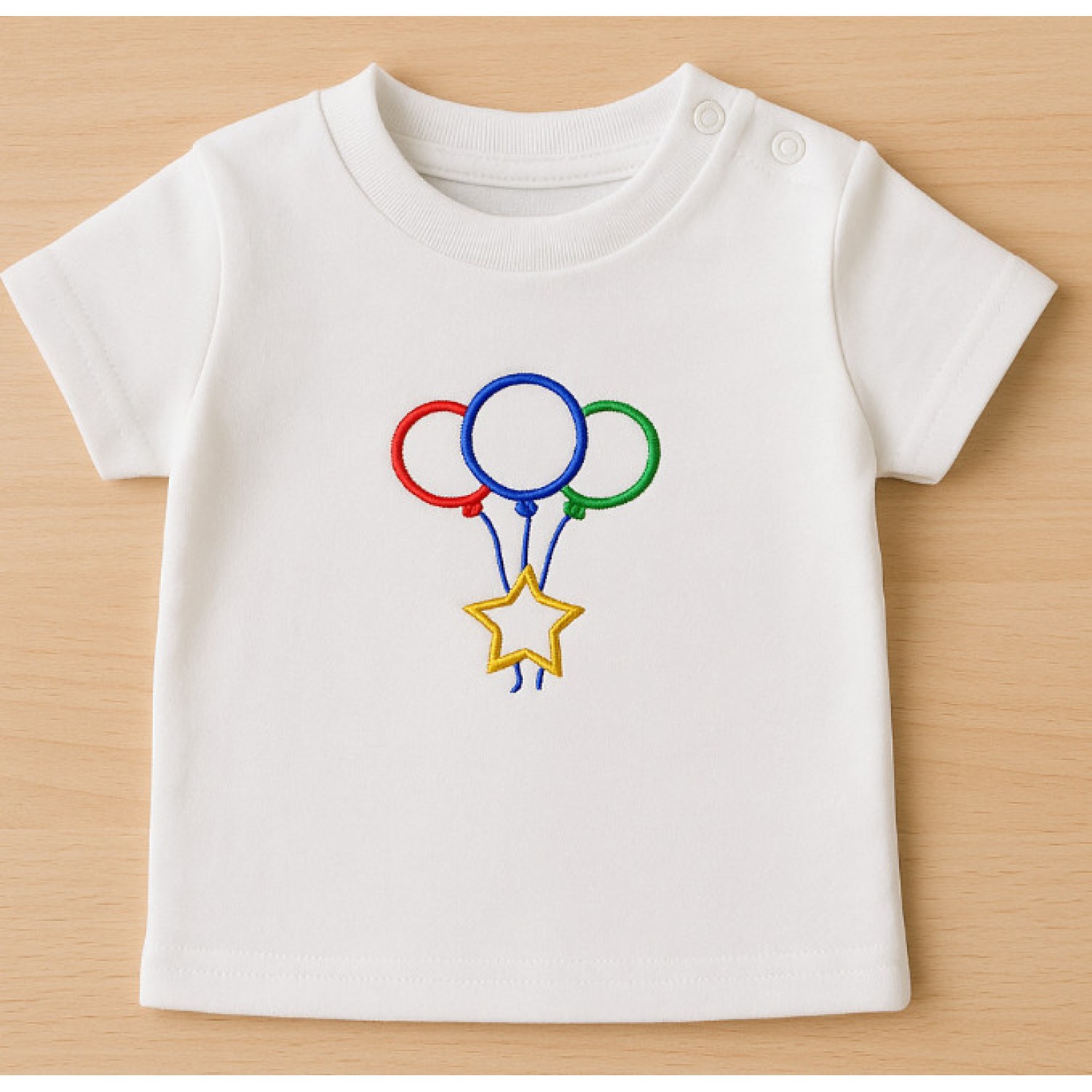 Cute Balloon Star Embroidery Design