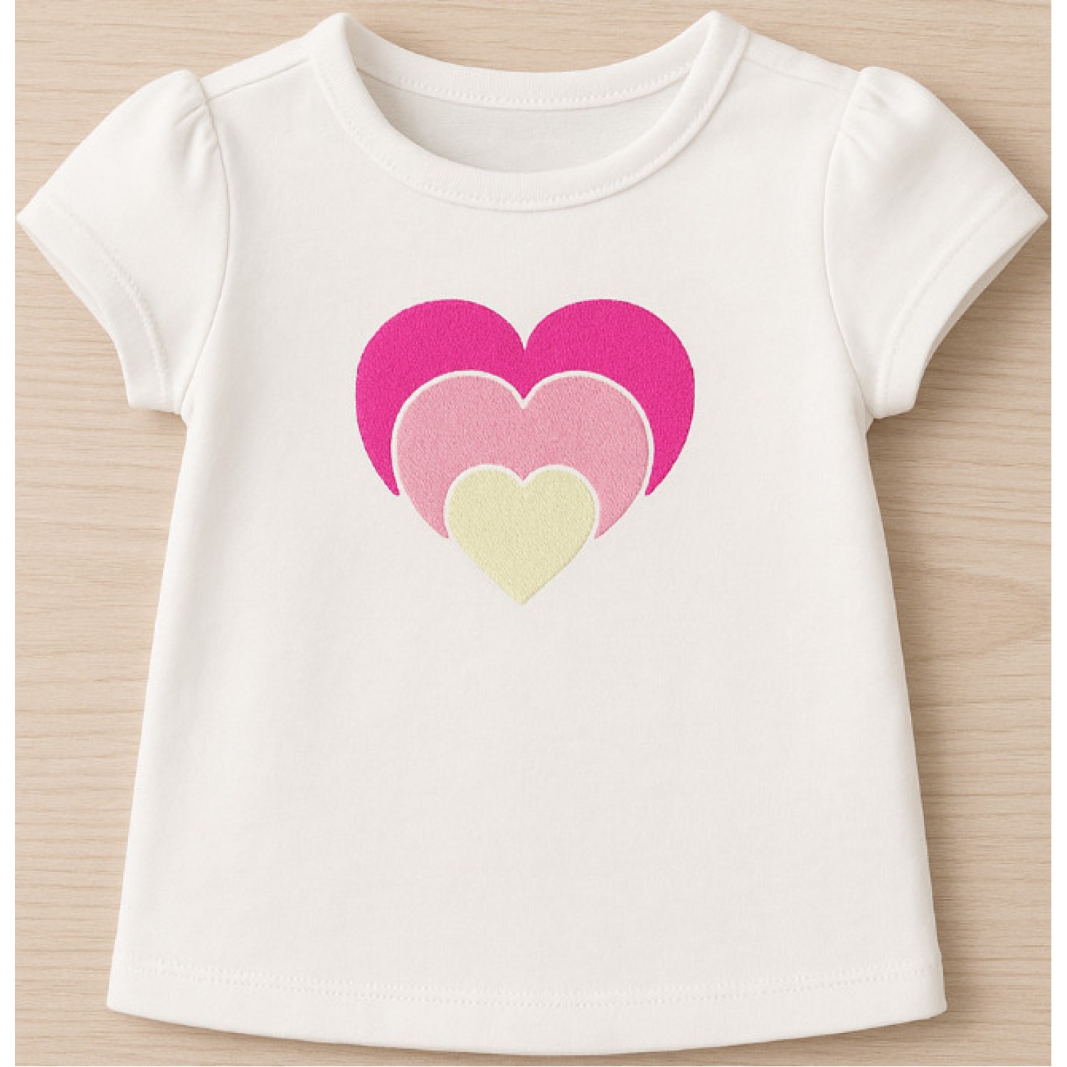 Cute Colorful Hearts Embroidery Design