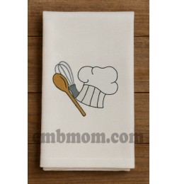 Cute Chef Hat Embroidery Design