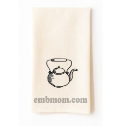 Vintage Tea Kettle Embroidery Design