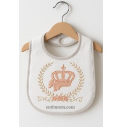 Crown with frame Embroidery Design