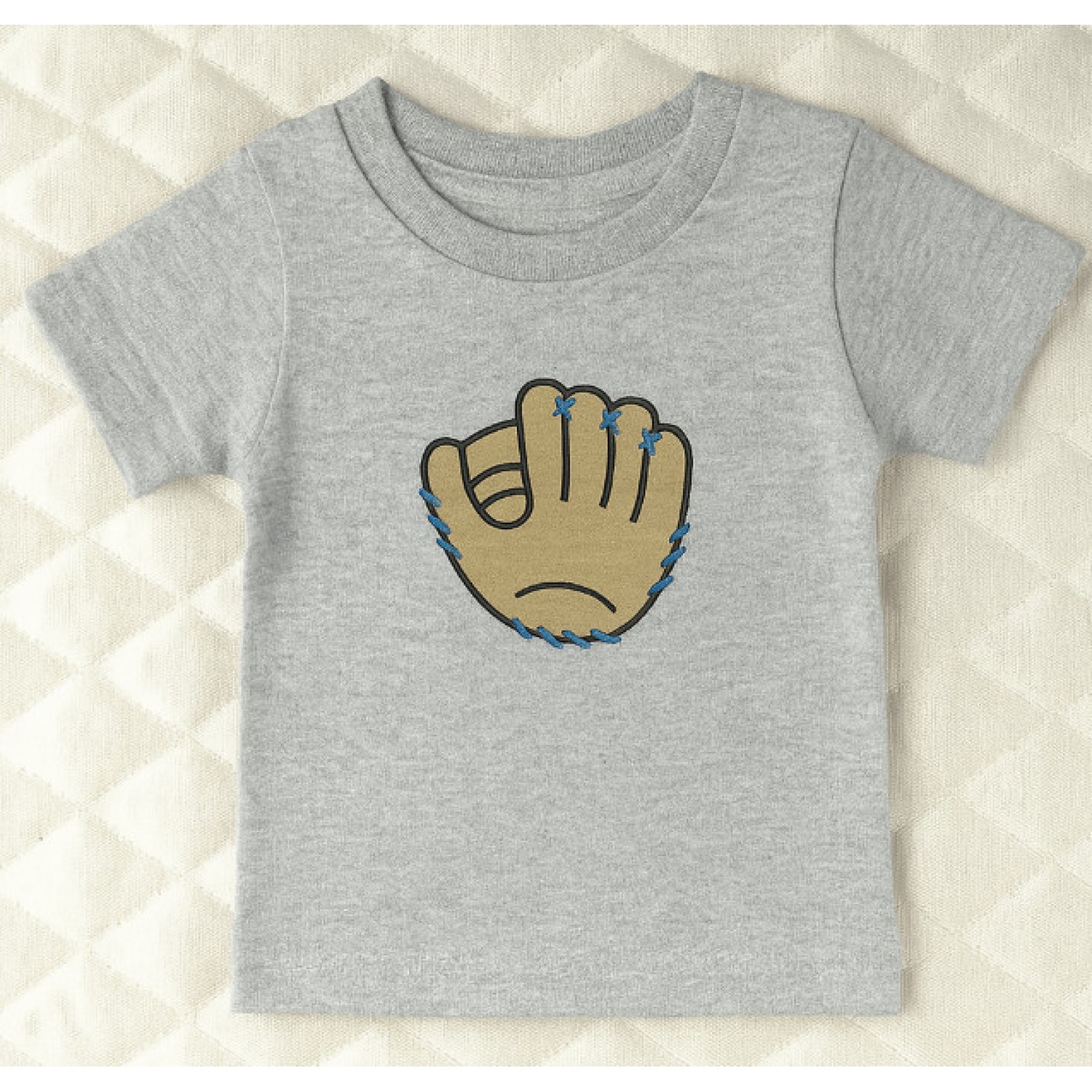 Baseball Glove Embroidery Design 3 sizes