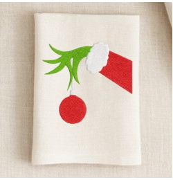 Cartoon Green Monster Hand Embroidery Design