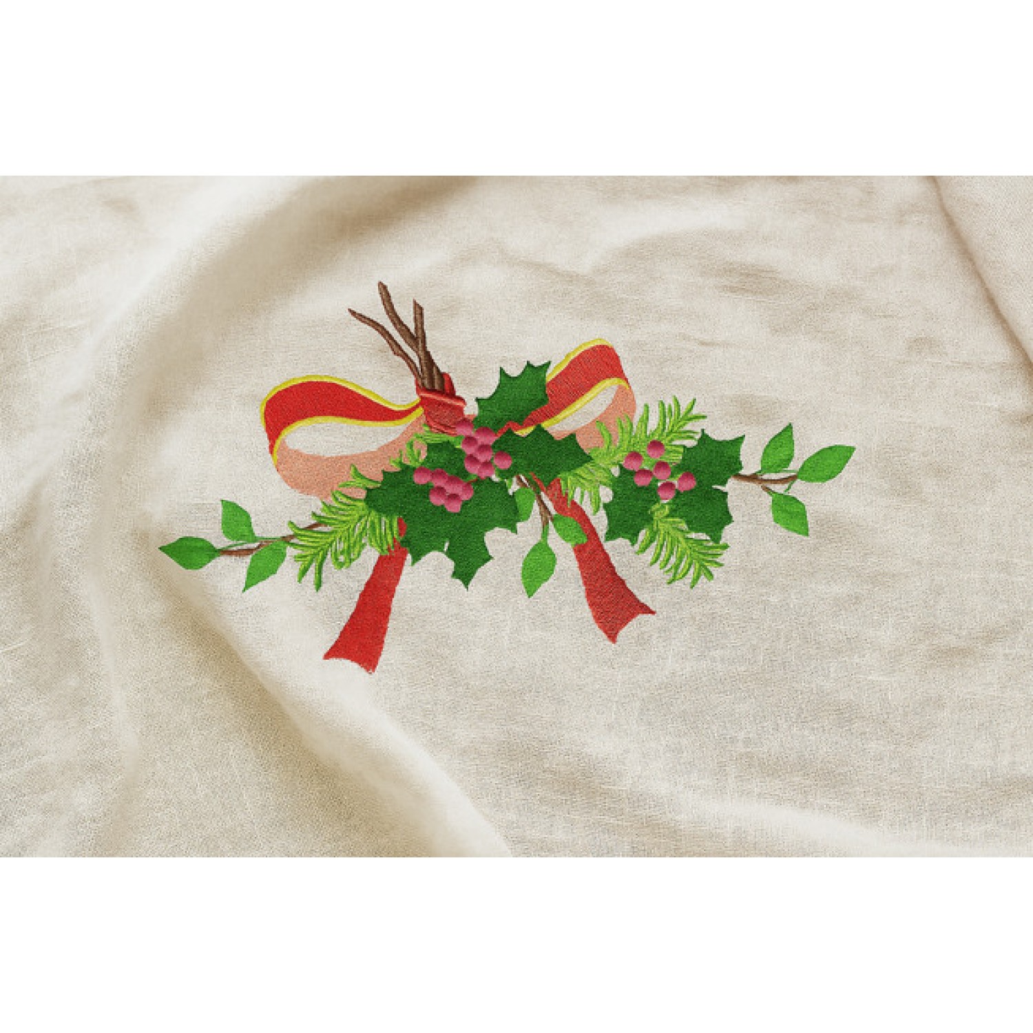 Festive Bow Embroidery Design