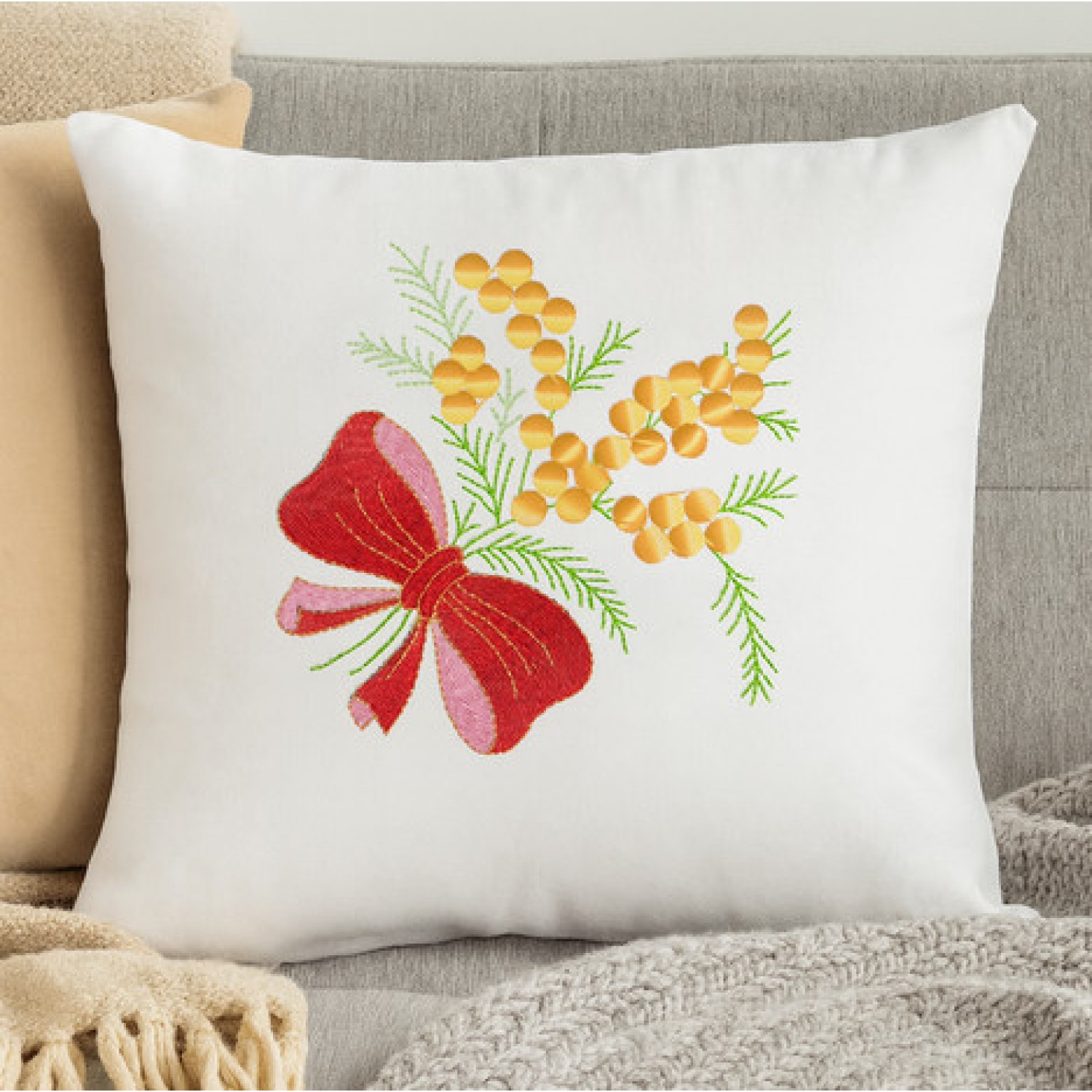 Cute Christmas Bow Embroidery Design