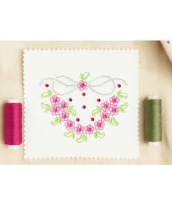 Heart rose Embroidery Design Heart rose Embroidery Design