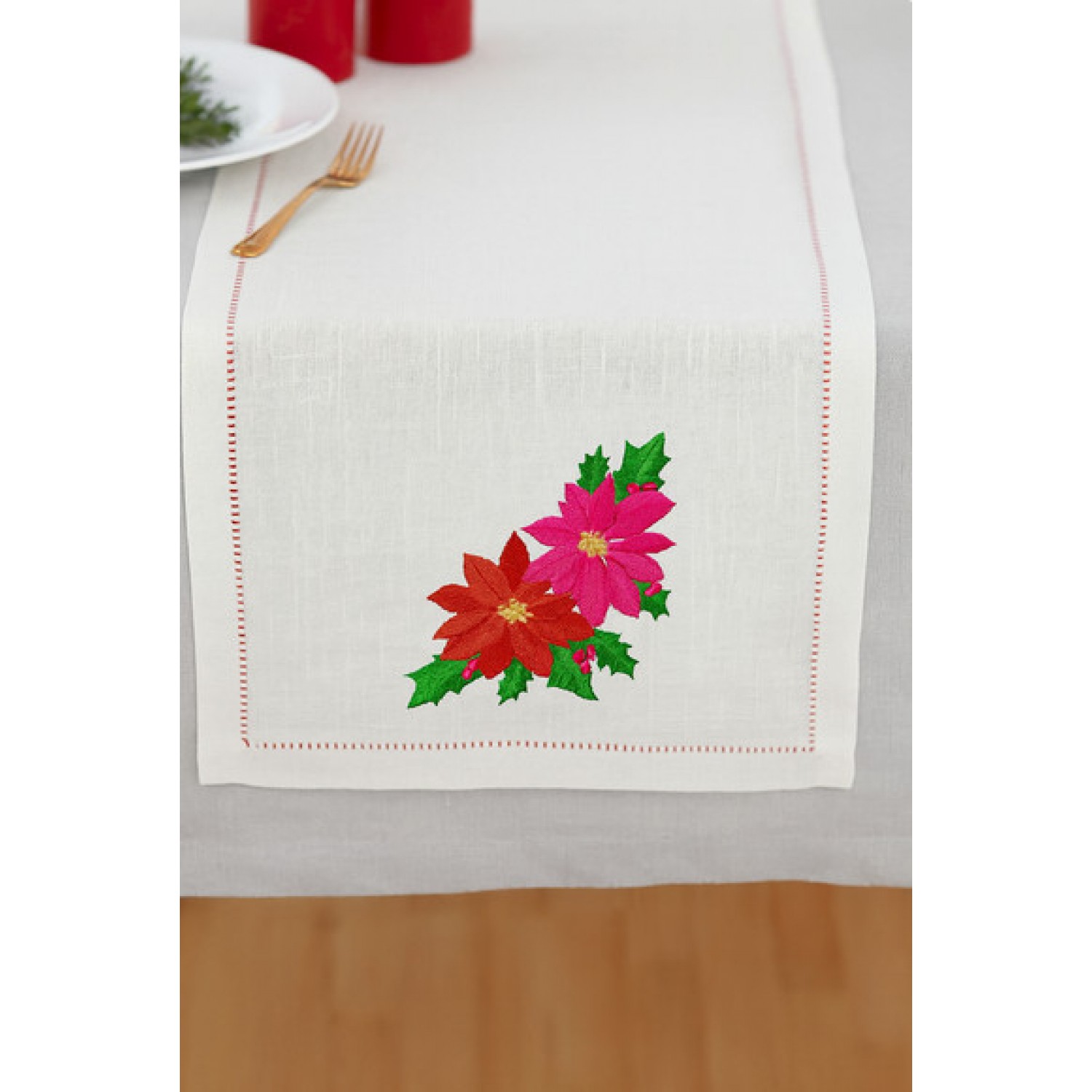 Christmas flower Embroidery Design