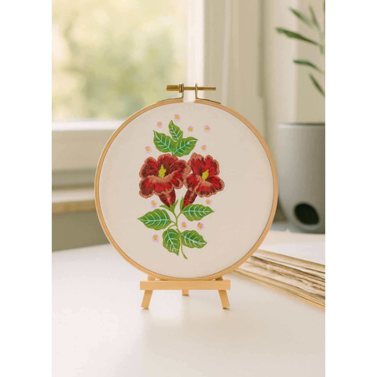 Free Flowers Embroidery Design 5x7