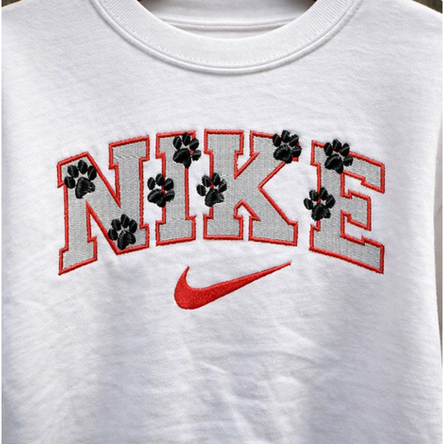 Dog Paw And Logo Sports Embroidery Design