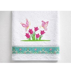 Butterfly Flower Embroidery Design Butterfly Flower Embroidery Design