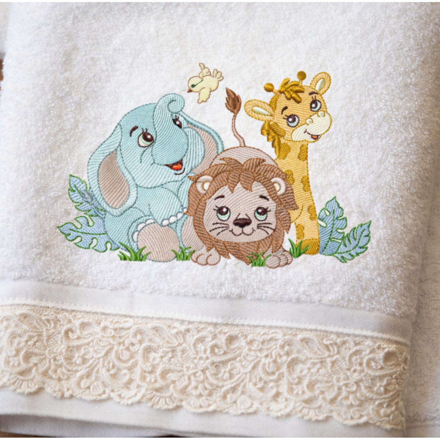 Safari Animals Embroidery Design 6X10