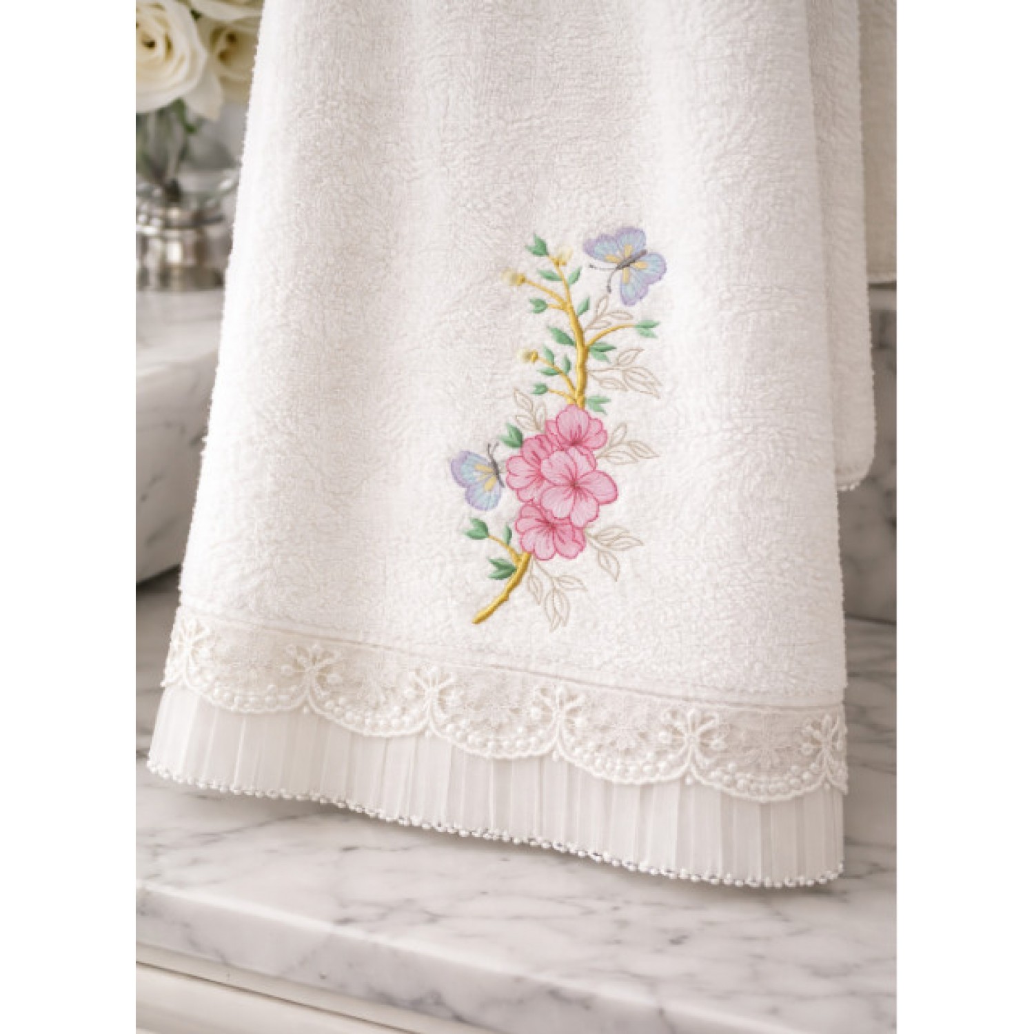 Flower butterflies Embroidery Design