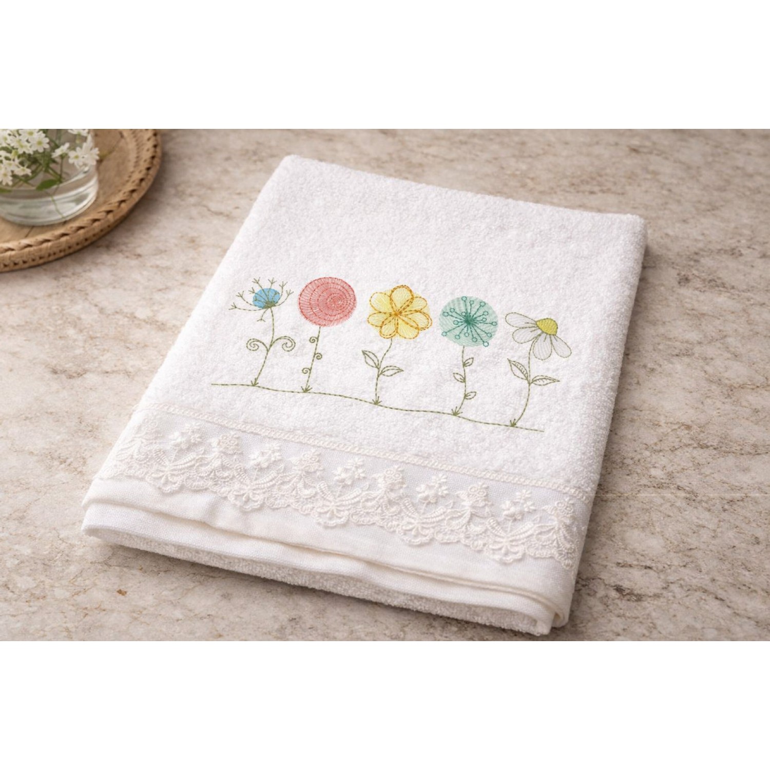 Flores mixtas Embroidery Design