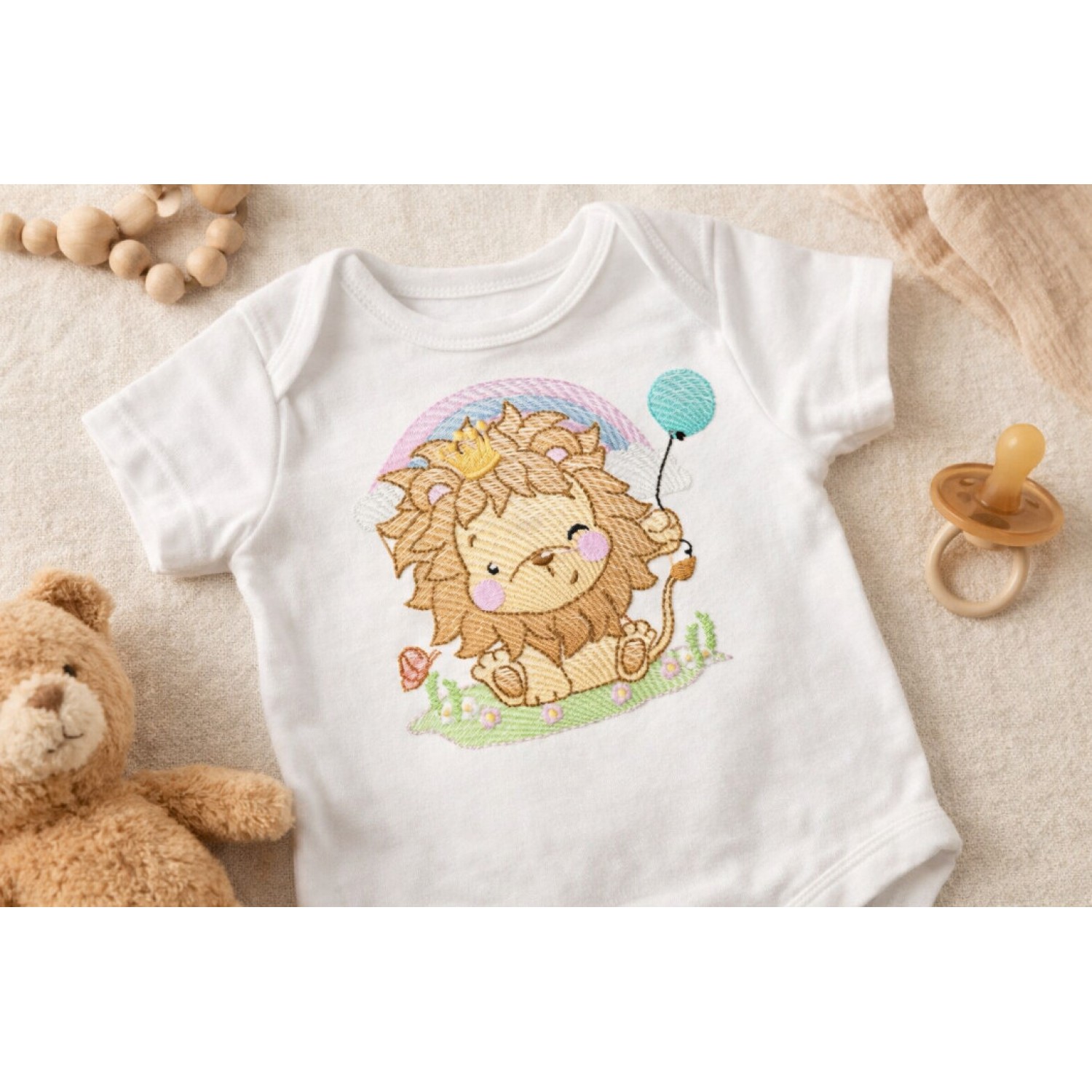 Cute Baby lion Embroidery Design