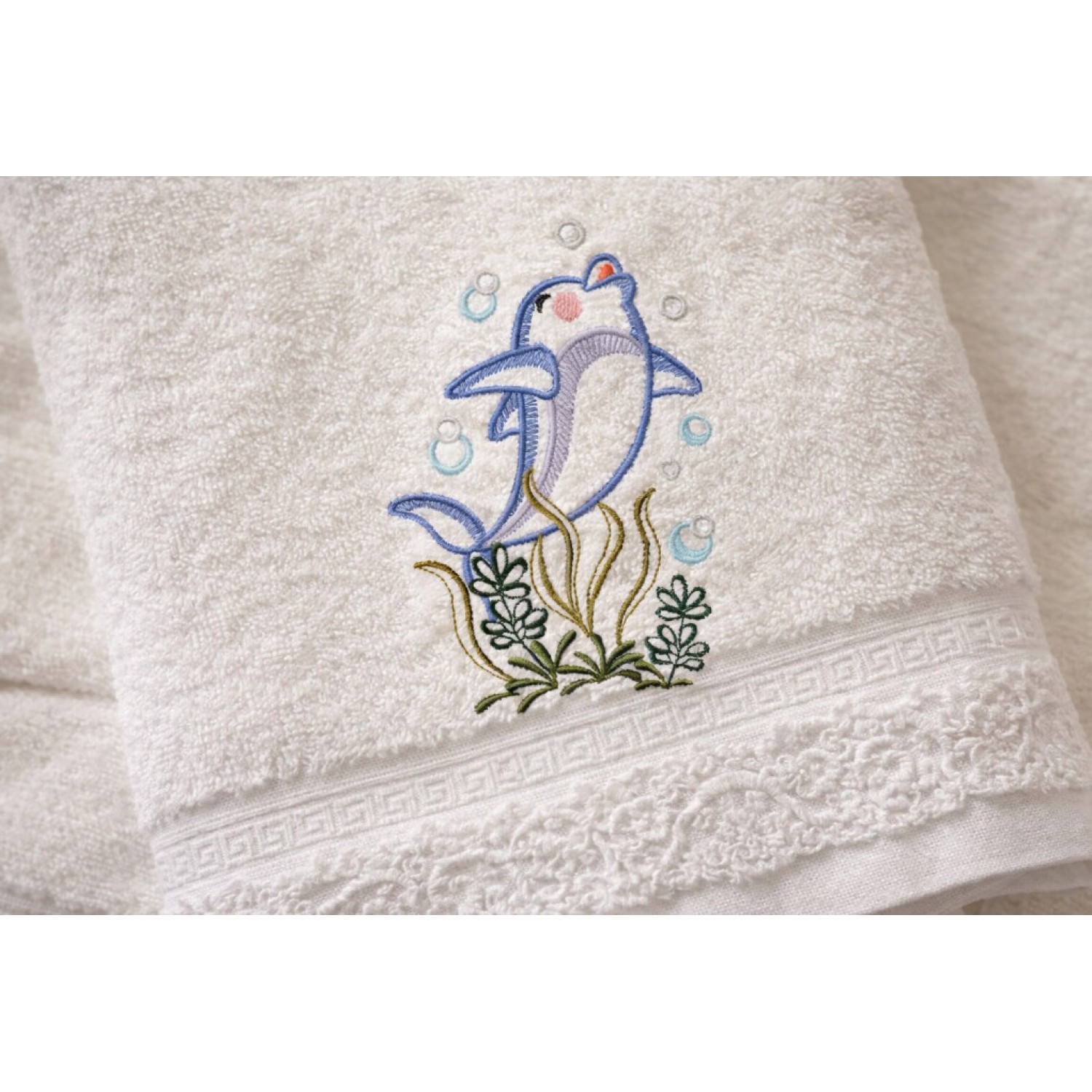 Ocean Dolphin Embroidery Design 5x7 