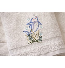 Ocean Dolphin Embroidery Design 5x7 