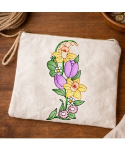 Cute Flowers Embroidery Design 5x7