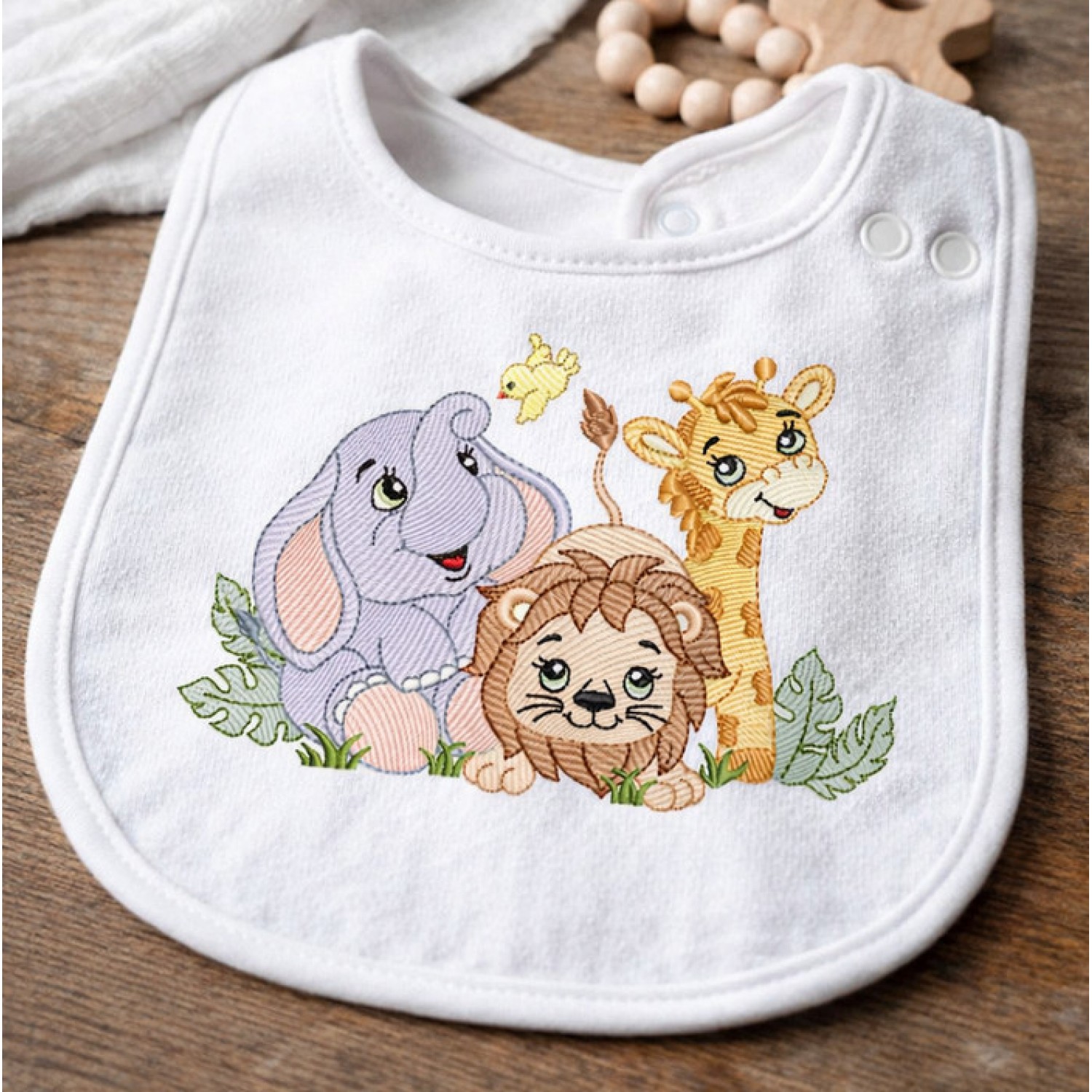 Safari Animals Embroidery Design 2 Sizes
