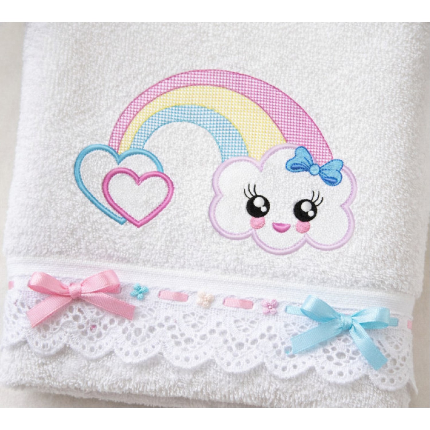 Cloud of hearts Embroidery Design