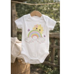 Cute Rainbow Sun Embroidery Design 5x7 Cute Rainbow Sun Embroidery Design 5x7