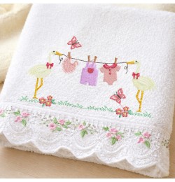 Cute Clothesline Embroidery Design 5x7
