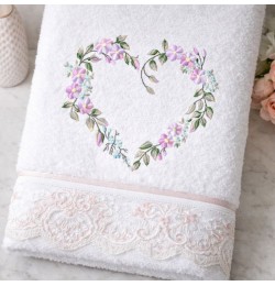 Floral Heart Embroidery Design
