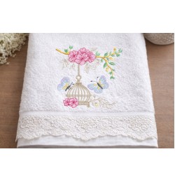 Cage and butterflies Embroidery Design