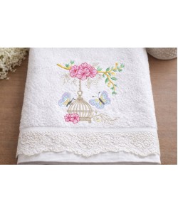 Cage and butterflies Embroidery Design