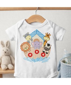 Animal Ship Embroidery Design