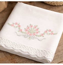 Rose Bow Embroidery Design 5x7 Multi-Format Machine Embroidery File