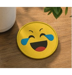 Laughing Tears Smiley Face In The Hoop Embroidery Design 4x4